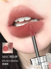 Son Kem MAC Locked Kiss Ink 76 Blushing - Màu Hồng Khô