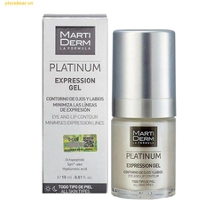 Gel Dưỡng Hỗ Trợ Làm Đầy Rãnh, Giảm Nhăn Đuôi Mắt & Khóe Miệng MartiDerm Platinum Expression Gel 15ml
