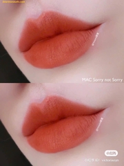 Son kèm MAC 998 Sorry Not Sorry Màu CAM CHÁY