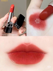 Son Dior Velvet 840 Rayonnate – Đỏ Gạch Mini Unbox