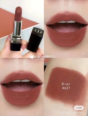 Son Dior Rouge Velvet 637 Icone Nâu Trà Pha Cam Đất