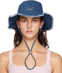 MŨ JACQUEMUS LE BOB ARTICHAUT BLUE DENIM - LE CHOU CHOU - BUCKET HAT