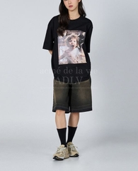 ÁO ADLV BABY FACE SCREAM BOY SHORT SLEEVE T-SHIRT BLACK SS24