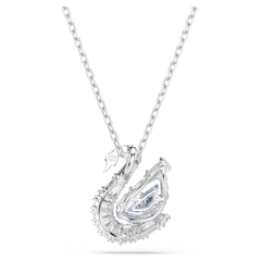 SWAROVSKI Swan pendant (Mixed cuts, Swan, Blue) - Dây cổ, chuyền, đính đá pha lê xanh, thiên nga - JEWELRY NECKLACE