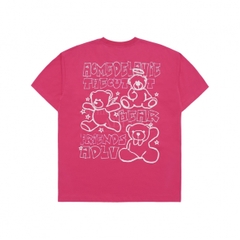 ÁO THUN ADLV BEAR FRIENDS DOODLE ARTWORK T-SHIRT PINK - HỒNG