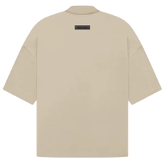 Áo Fear of God FOG Essentials Tee Dusty Beige - Áo thun cổ tròn tay lỡ màu be, chữ vòng cung