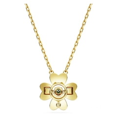 SWAROVSKI Idyllia pendant (Clover, Green, Gold-tone plated) - Dây cổ, dây chuyền lá, pha lê xanh - JEWELRY NECKLACE