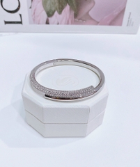 SWAROVSKI Dextera bangle (Magnetic closure, White, Rhodium plated) - Vòng/lắc tay pha lê trắng - JEWELRY BRACELET