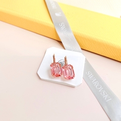SWAROVSKI Millenia drop earrings (Octagon cut, Pink, Rose gold-tone plated) - Khuyên tai pha lê hồng - JEWELRY