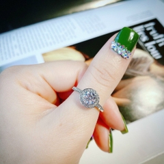 SWAROVSKI Angelic ring (Round cut, White, Rhodium plated) - RINGS - Nhẫn pha lê trắng - JEWELRY