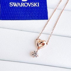 SWAROVSKI Lifelong Heart pendant (White, Rose gold-tone plated) - Dây cổ, dây chuyền HÌNH TIM PHỐI ĐÁ - SWAROVSKI - JEWELRY NECKLACE
