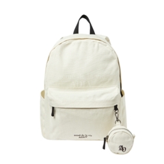 ADLV BASIC LOGO SIMPLE COTTON BACKPACK Cream - Cặp, Balo màu trắng kem