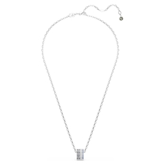 SWAROVSKI Connexus pendant (Mixed cuts, ‘Love is around’, Rhodium) (bản dây và mặt cỡ to) - Dây cổ, chuyền, vòng tròn đính đá pha lê xanh, trắng, xám - JEWELRY NECKLACE