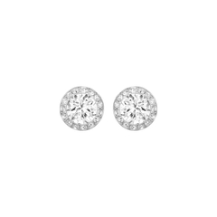 SWAROVSKI Angelic stud earrings (Round cut, White, Rhodium plated) - KHUYÊN TAI PHA LÊ TRÒN - SWAROVSKI - JEWELRY