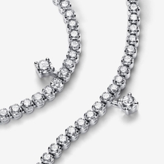 PANDORA Sparkling Drops Tennis Bracelet (Sterling Silver, Zirconia) - Vòng/ lắc tay bạc 925, đính đá CZ trắng