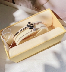 SWAROVSKI Swarovski Swan bangle (Swan, Black, Rose gold-tone plated) - Vòng/lắc tay thiên nga đen - SWAROVSKI - JEWELRY