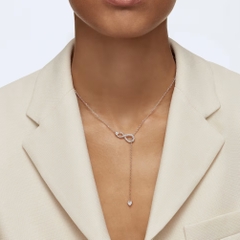 SWAROVSKI Hyperbola Y necklace (Infinity, White, Rose gold-tone plated) - Dây cổ, dây chuyền hình vô cực - JEWELRY NECKLACE