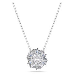 SWAROVSKI Idyllia pendant (Flower, Blue, Rhodium plated) - Dây cổ, dây chuyền đá pha lê xanh trắng - SWAROVSKI - JEWELRY NECKLACE