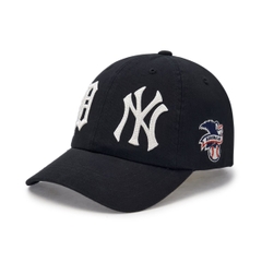 MLB League Logo Unstructured Ball Cap NY Black - Mũ lưỡi trai, nón kết màu đen