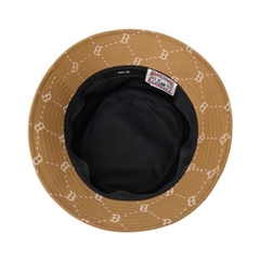Mũ MLB Monogram Diamond B Boston Beige Brown Bucket Hat
