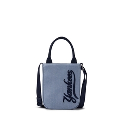 Túi MLB Varsity Cursive Denim Mini Cross Bag Yankees Blue - Túi đeo chéo màu xanh, có quai xách