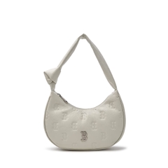 MLB Classic Monogram Crack Embo Hobo Bag Boston Red Sox WHITE - Túi xách, đeo vai màu trắng