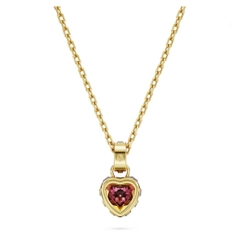 SWAROVSKI Stilla pendant (Heart, Red, Gold-tone plated) - Dây cổ, dây chuyền hình tim màu đỏ hồng - SWAROVSKI - JEWELRY NECKLACE