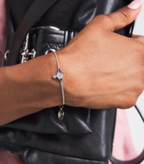 CHÍNH HÃNG - VIVIENNE WESTWOOD Reina Bracelet - Vòng, lắc tay pha lê trắng - JEWELRY