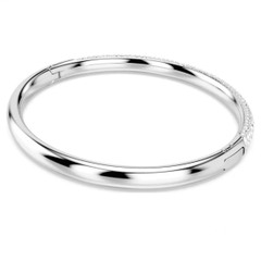SWAROVSKI Sublima bangle (Snow pavé, White, Rhodium plated) - Vòng, lắc tay pha lê trắng - JEWELRY BRACELET