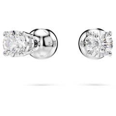 SWAROVSKI Hyperbola set (Crystal pearl, Heart, White, Rhodium plated) - EARRINGS & NECKLACE - Khuyên tai + dây cổ, ngọc trai pha lê trắng - JEWELRY