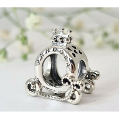PANDORA Charm Polished Crown O Carriage (Silver Sterling) - Hạt trang trí vòng tay hình cổ xe bí vương miệng, bạc 925