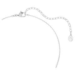 SWAROVSKI Swan pendant (Mixed cuts, White, Rhodium plated) - Dây cổ/chuyền, pha lê trắng, thiên nga - JEWELRY NECKLACE