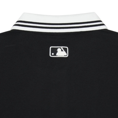Áo MLB Basic collar color matching computer fit shirt New York Yankees BLACK POLO