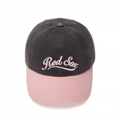 Mũ MLB Varsity Vintage Cultive Color Scheme Unstructured Ball Cap Red Sox Pink, Charcoal - Mũ lưỡi trai, nón kết phối màu hồng, than chì
