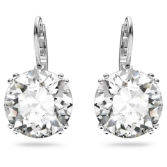 SWAROVSKI Millenia drop earrings (Round cut, White, Rhodium plated) - Khuyên tai pha lê trắng, cắt tròn - JEWELRY