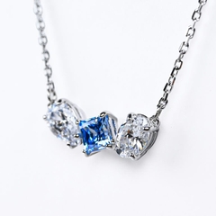SWAROVSKI Mesmera pendant (Mixed cuts, Blue, Rhodium plated) - Dây cổ, dây chuyền SWAROVSKI - JEWELRY NECKLACE