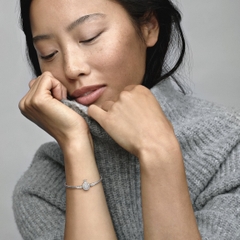 Pandora Moments Snake Chain Bracelet (Crown Clasp, Silver Sterling) - Vòng/lắc tay bạc 925, khoá tim vương miệng, dáng mềm - JEWELRY BRACELET