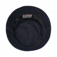 Mũ MLB Classic Monogram Random Tonal Tone Emboss Denim Bucket Hat Drop Fit New York Yankees Dark Blue - Mũ vành tròn màu xanh đậm