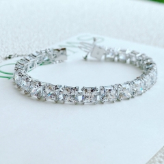 SWAROVSKI Millenia bracelet (Square cut, Small, White, Rhodium plated) - Vòng/lắc tay pha lê cắt vuông - SWAROVSKI - JEWELRY