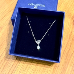 SWAROVSKI Lifelong Heart pendant (White, Rhodium plated) - Dây cổ, dây chuyền hình tim phối đá pha lê trắng - NECKLACE Jewelry