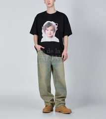 ÁO ADLV BABY FACE WAVE HAIR SHORT SLEEVE T-SHIRT BLACK SS24