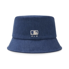 MLB Unisex Cursive Lettering Denim Bucket Hat LA Dodgers Indigo - Mũ vành tròn, màu xanh