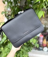 Túi Michael Kors MK Cooper Leather Messenger Black Bag - Túi nam đeo chéo, màu đen