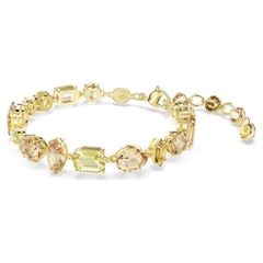 SWAROVSKI Gema bracelet (Mixed cuts, Yellow, Gold-tone plated) - Vòng, lắc tay, đính mix pha lê, tone vàng-nâu - JEWELRY BRACELET