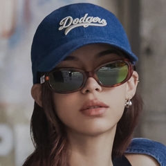 Mũ MLB Varsity Cultive Lettering Denim Unstructured Ball Cap Dodgers - Mũ lưỡi trai, nón kết màu xanh denim