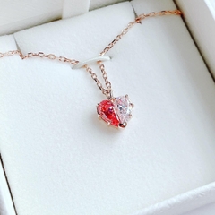 SWAROVSKI Gema Heart necklace (Heart, Pink, Rose gold-tone plated) - Dây cổ, dây chuyền tim ghép trắng và hồng - SWAROVSKI - JEWELRY NECKLACE