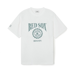 Áo MLB Vintage Logo Graphic Over Fit T Shirts BOSTON REDSOX T-Shirts - Áo thun cổ tròn tay lỡ màu trắng