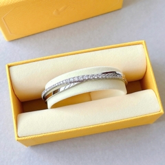 SWAROVSKI Hyperbola bangle (Round cut, White, Rhodium plated) - Vòng, lắc tay, pha lê trắng - JEWELRY BRACELET