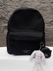 ADLV BASIC LOGO SIMPLE COTTON BACKPACK Black - Cặp, Balo màu đen