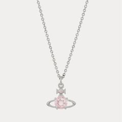 CHÍNH HÃNG - VIVIENNE WESTWOOD Reina Pendant Necklace - Dây cổ/chuyền, đá pha lê màu hồng nhạt - Jewelry